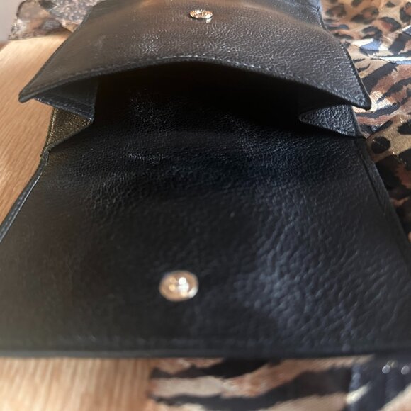 GUCCI Blondie Black Calf Leather Tri-Fold Wallet VTG Y2K Italy luxury designer - Picture 6 of 12